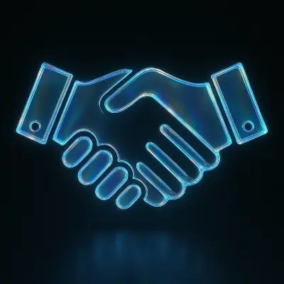 Business handshake representing connection and discovery